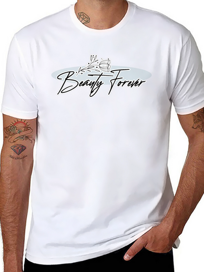 Camiseta Negra Estampada Beauty Forever