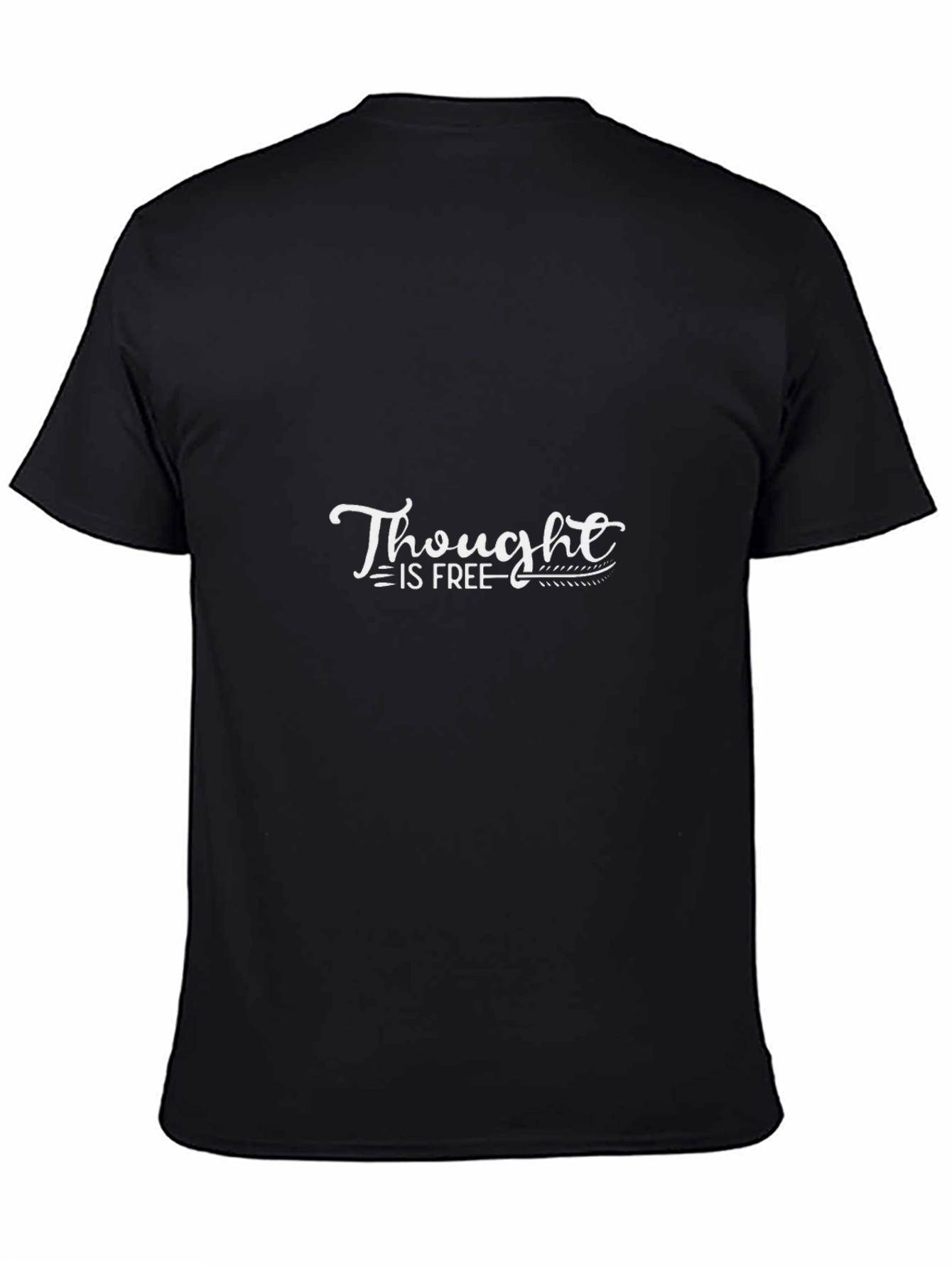 Camiseta Negra con Diseño Thought is Free
