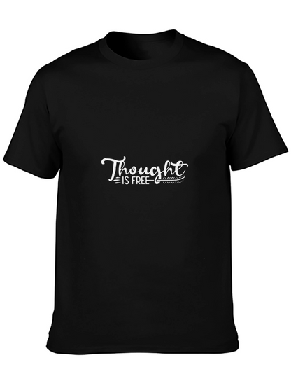 Camiseta Negra con Diseño Thought is Free