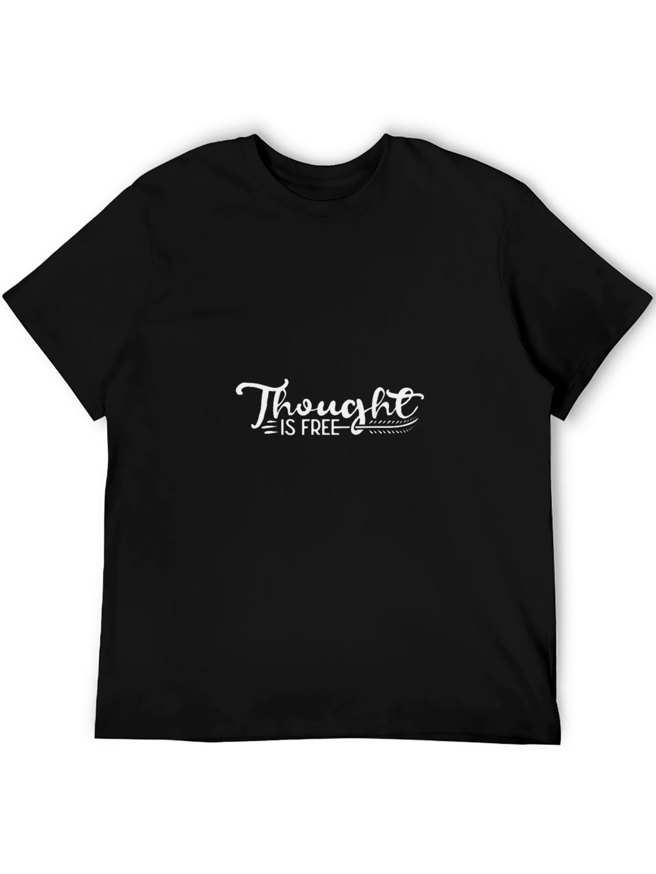 Camiseta Negra con Diseño Thought is Free