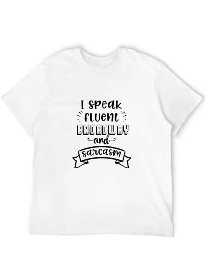Camiseta Negra Hablo Broadway y Sarcasmo Casual