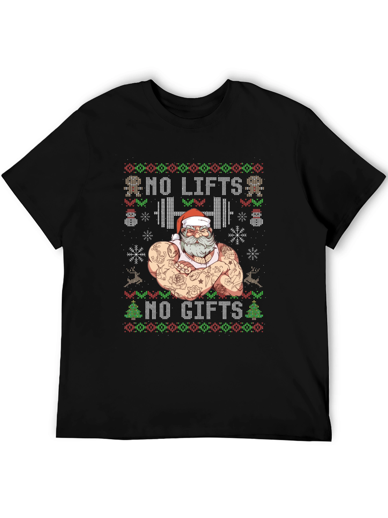 Camiseta Navideña Musculosa No Lifts No Gifts