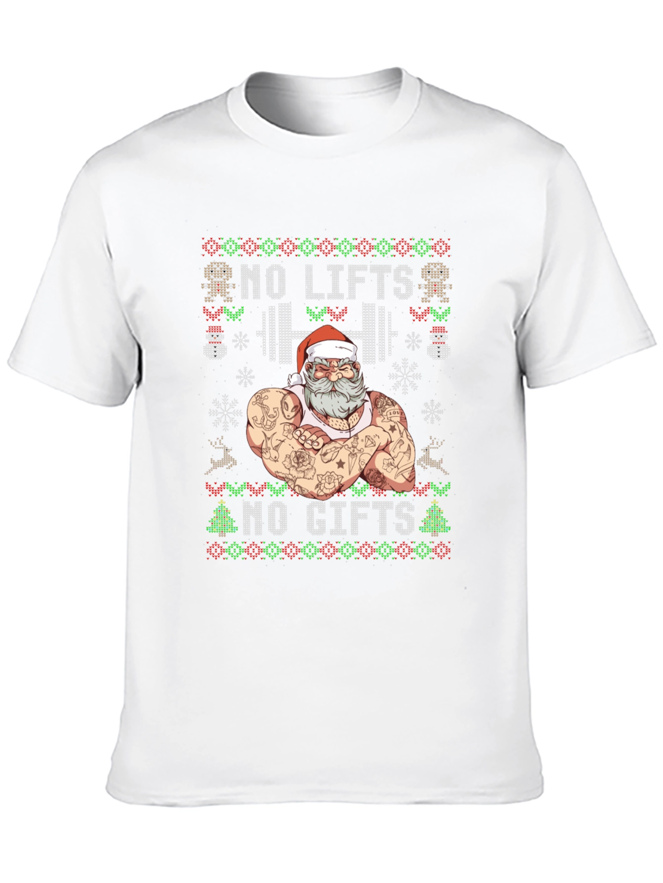 Camiseta Navideña Musculosa No Lifts No Gifts