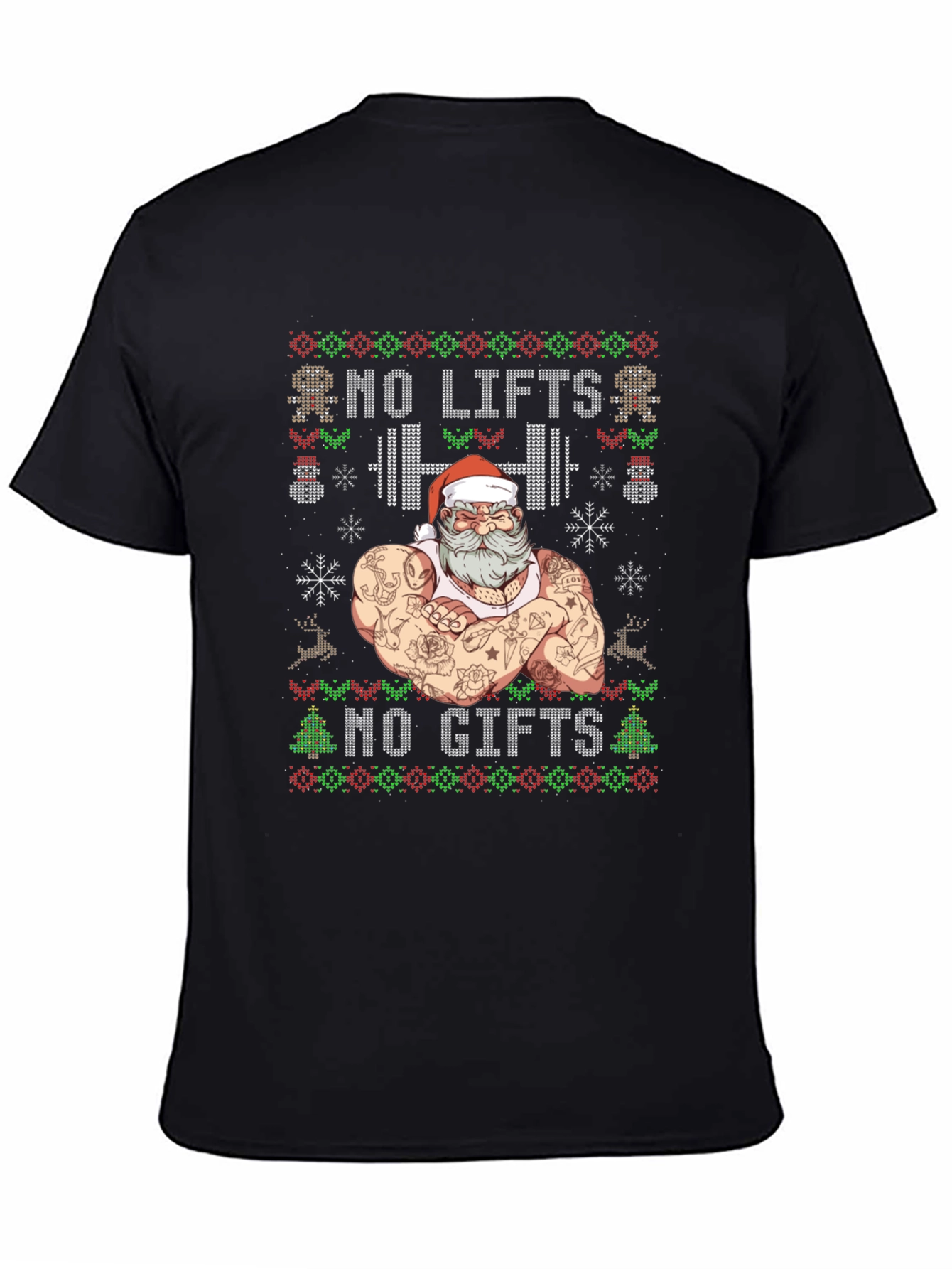 Camiseta Navideña Musculosa No Lifts No Gifts