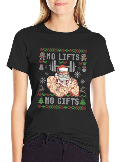 Camiseta Navideña Musculosa No Lifts No Gifts