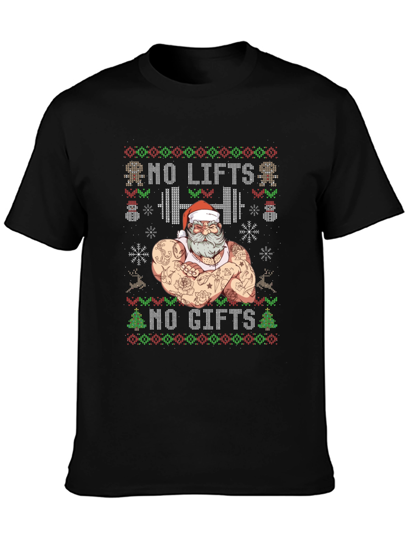 Camiseta Navideña Musculosa No Lifts No Gifts