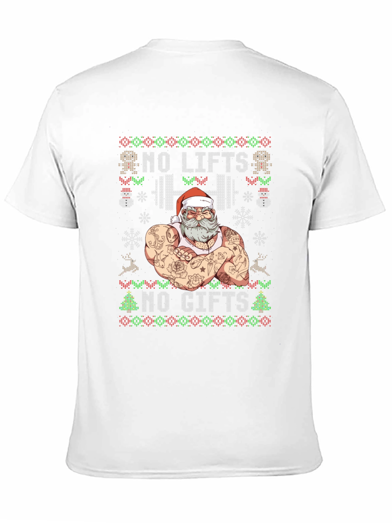 Camiseta Navideña Musculosa No Lifts No Gifts