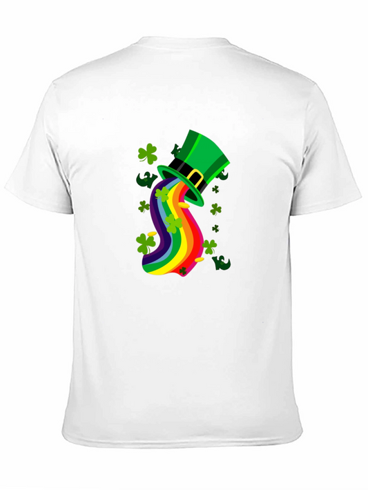 Camiseta Negra San Patricio Arcoíris