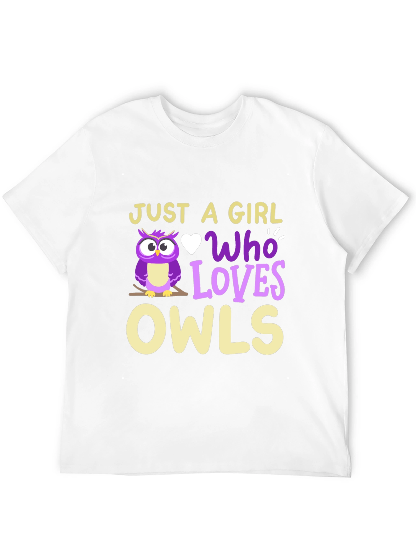 Camiseta Negra Amo los Búhos para Mujer