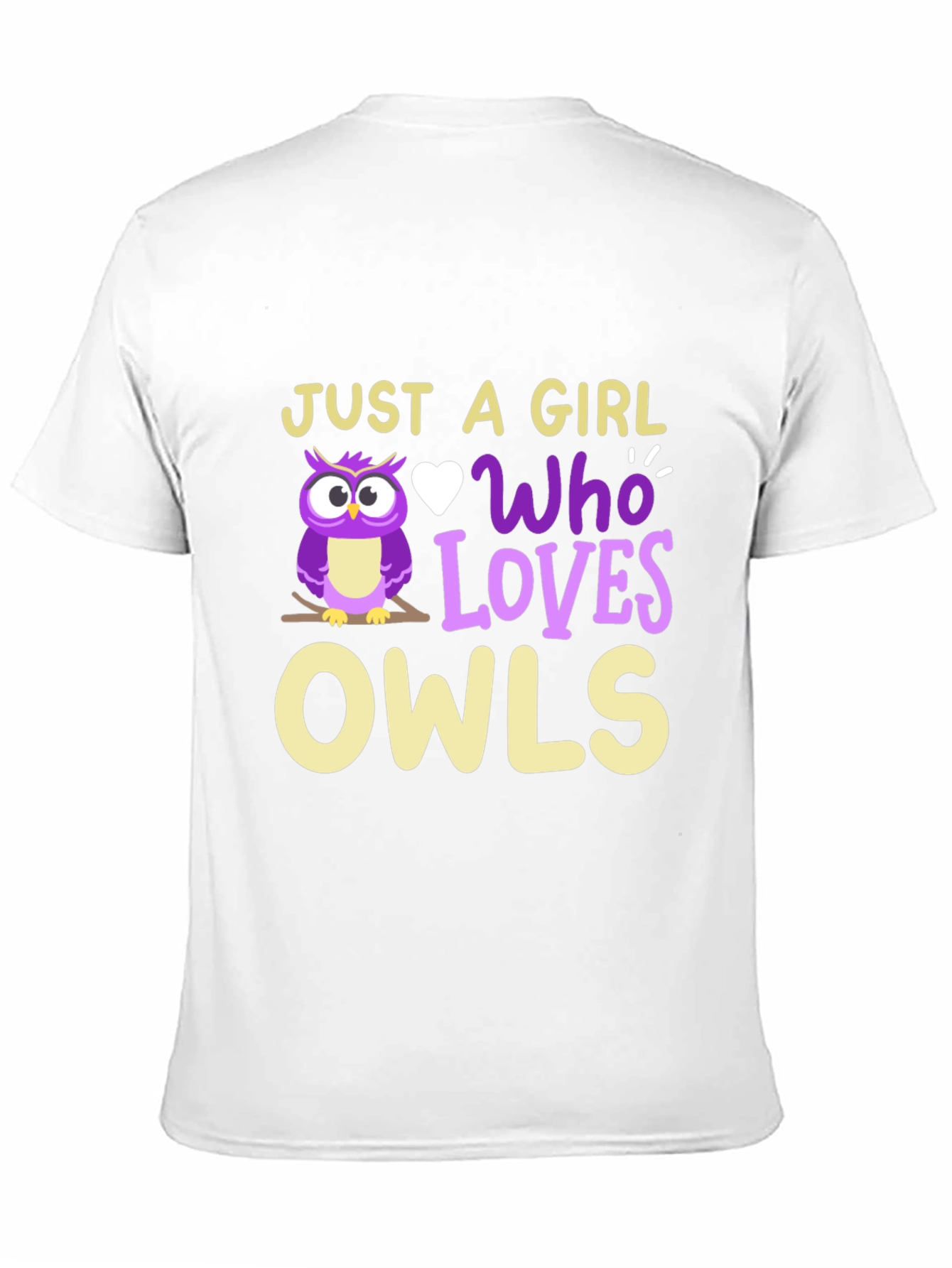 Camiseta Negra Amo los Búhos para Mujer