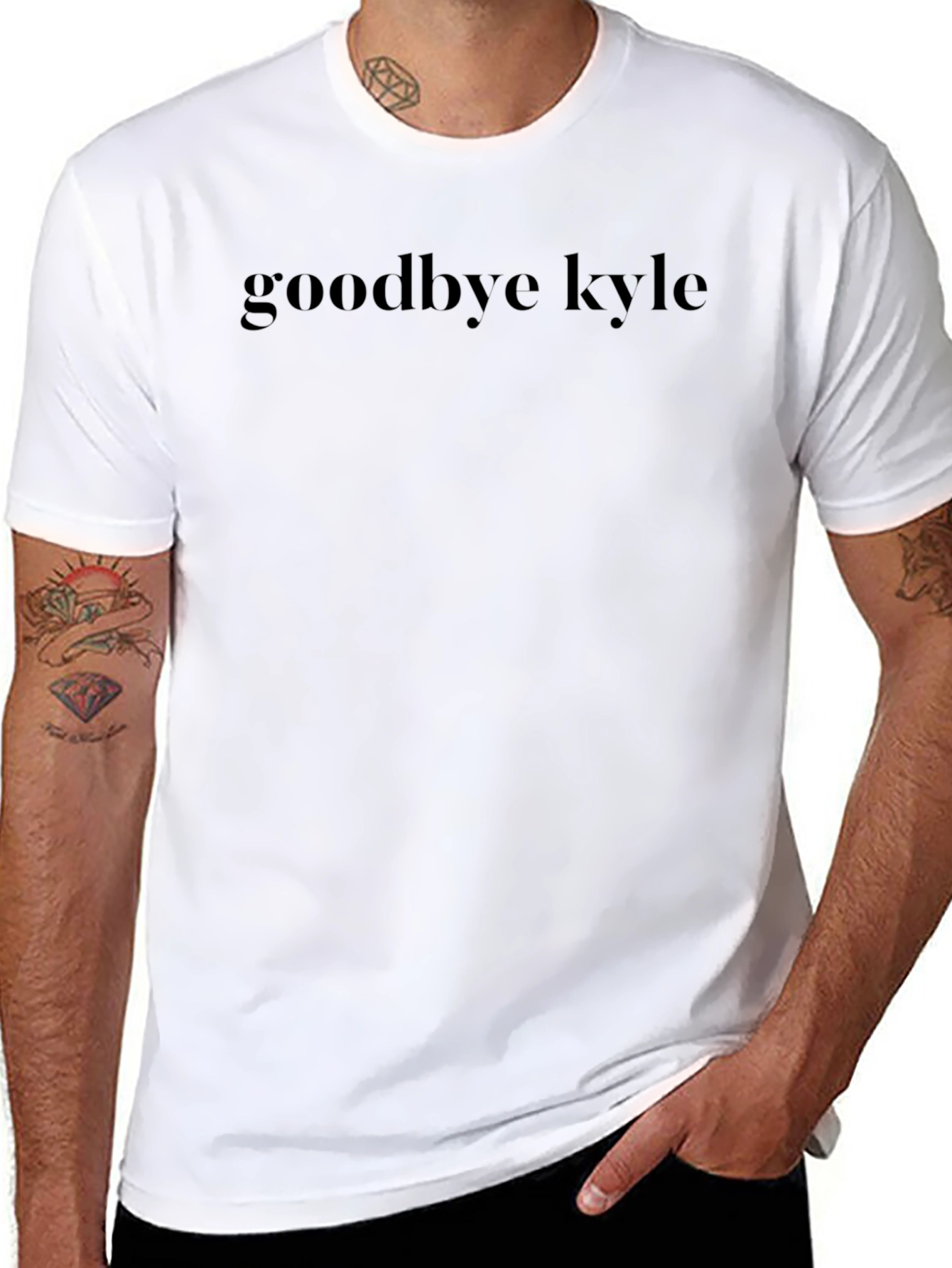 Camiseta Negra Goodbye Kyle - Estilo Casual