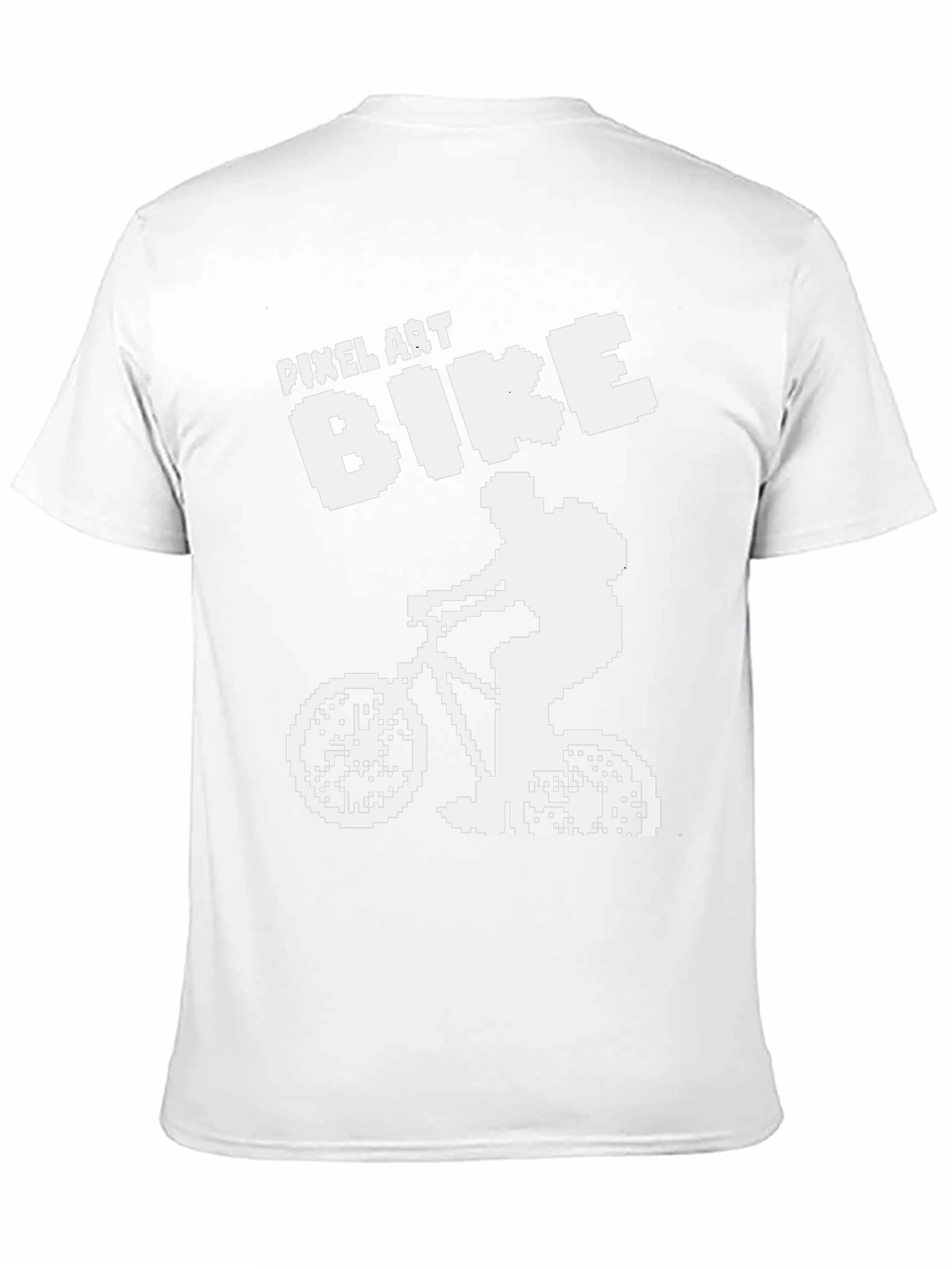 Camiseta Negra Ciclismo Pixel Art para Hombre