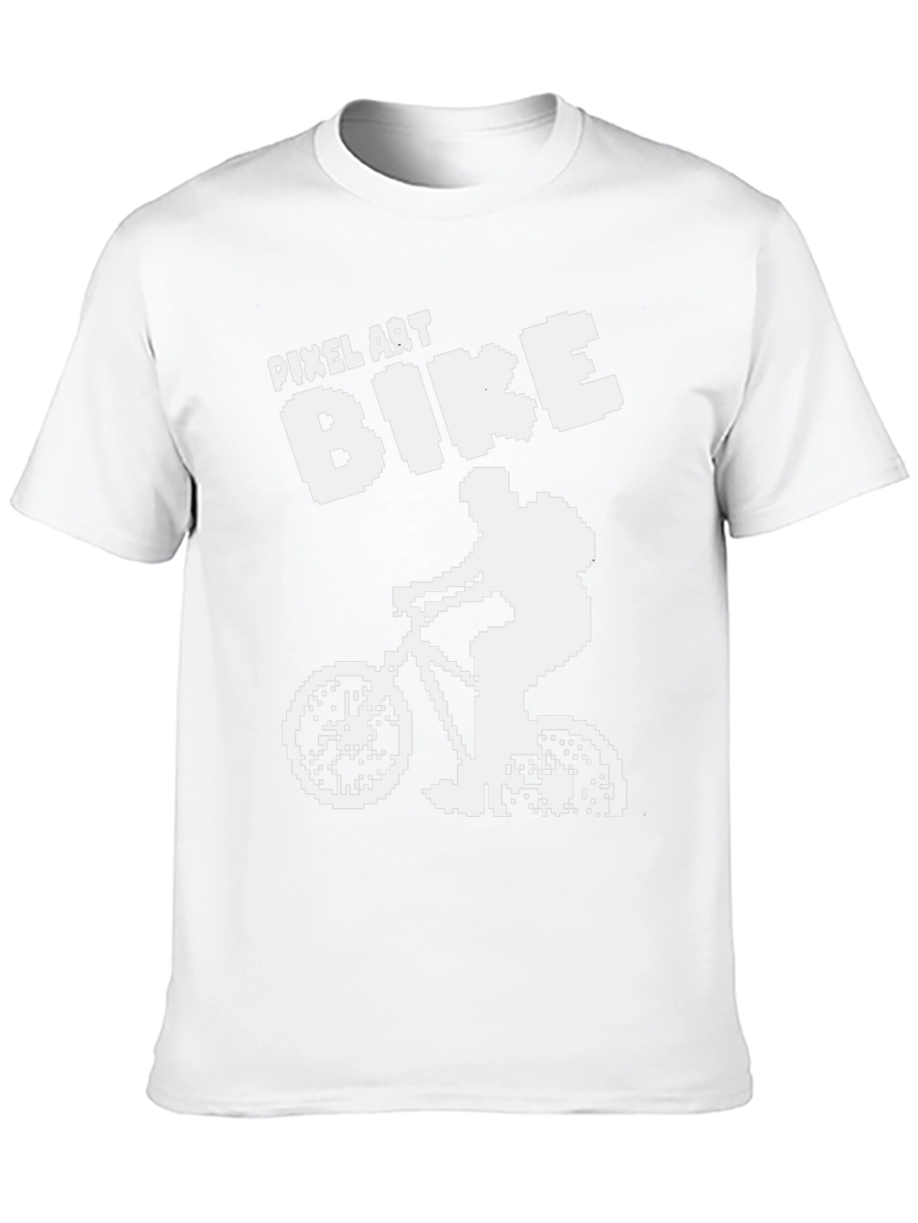 Camiseta Negra Ciclismo Pixel Art para Hombre