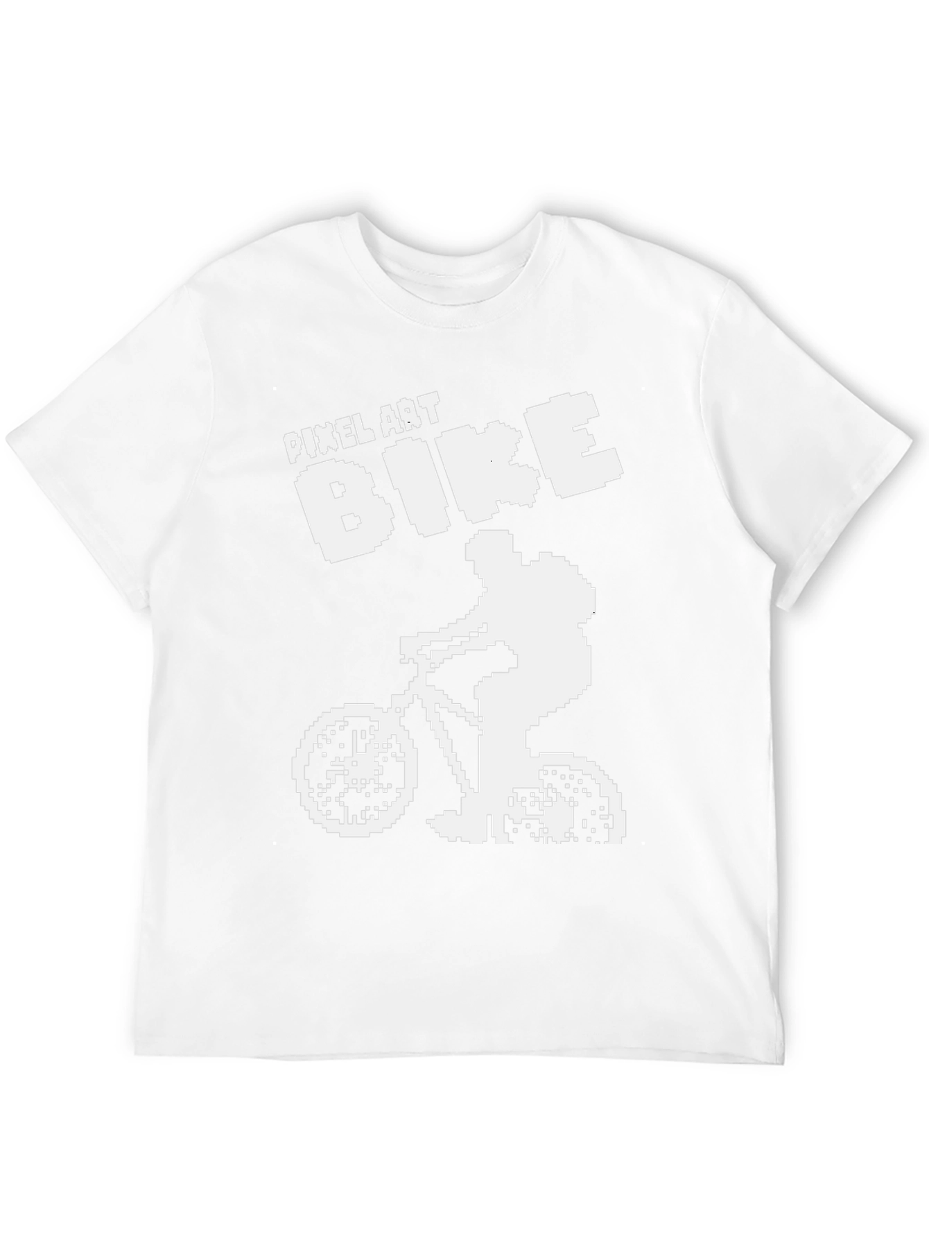 Camiseta Negra Ciclismo Pixel Art para Hombre