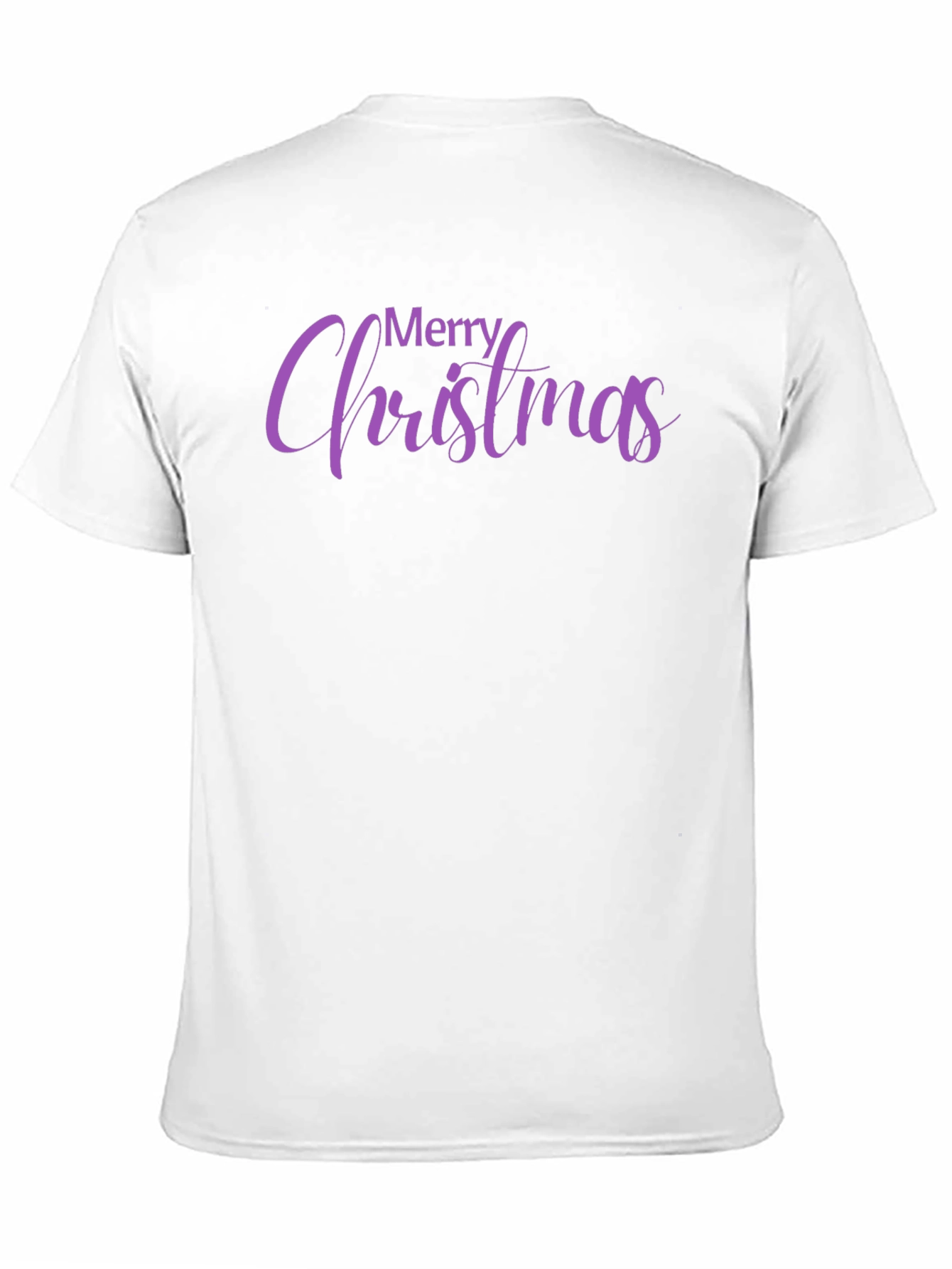 Camiseta Negra con Diseño Navideño Morado