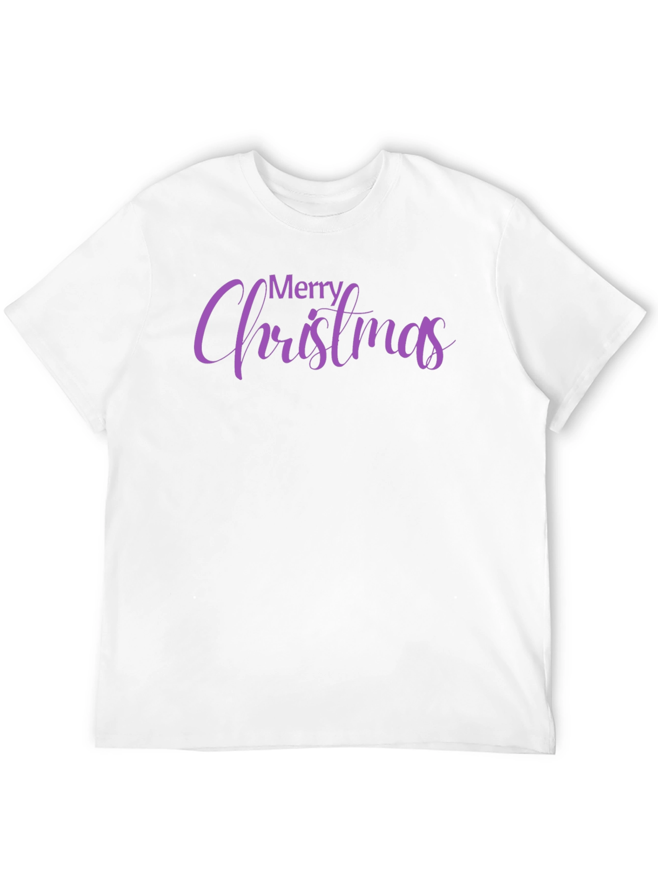 Camiseta Negra con Diseño Navideño Morado