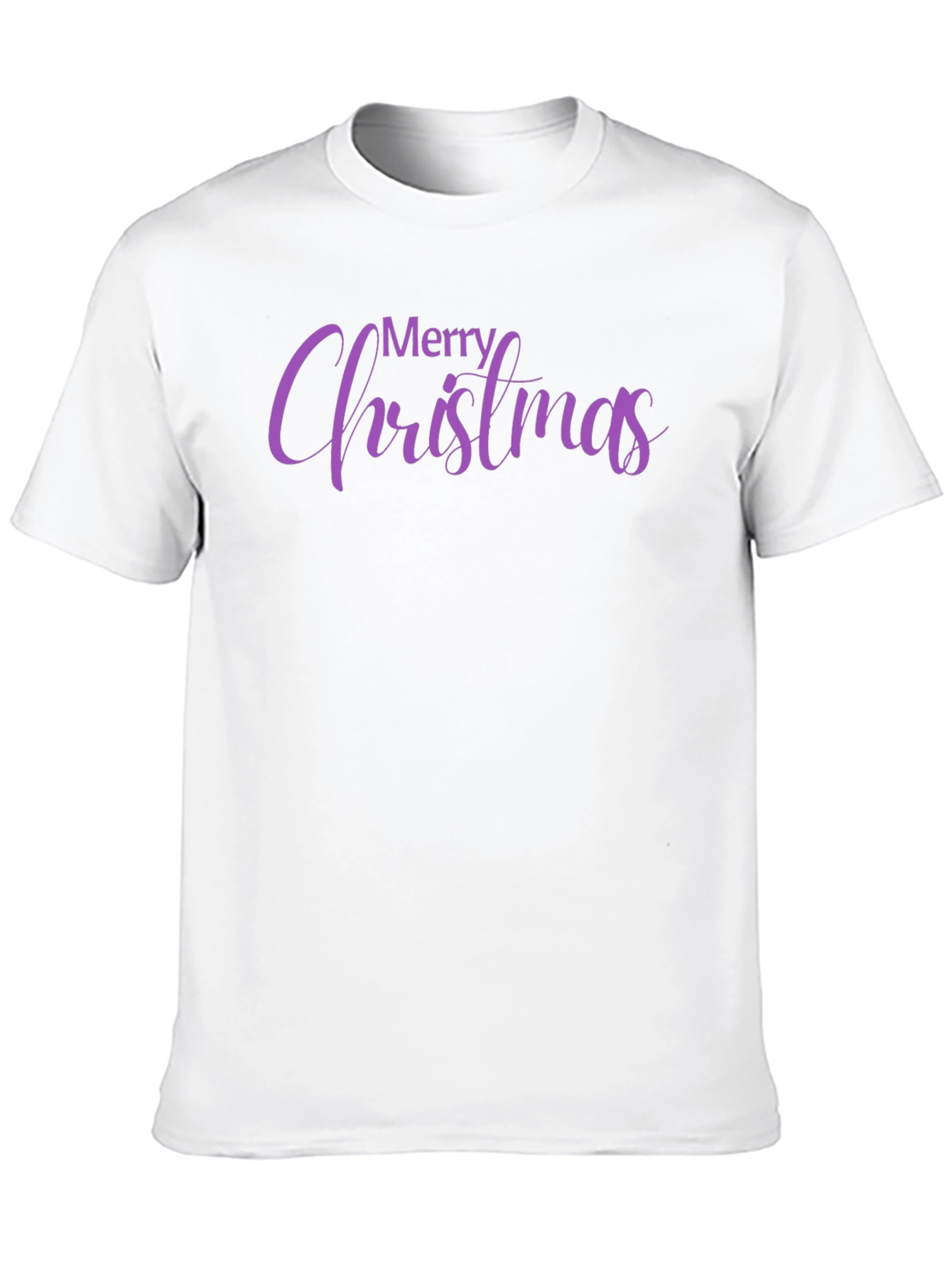 Camiseta Negra con Diseño Navideño Morado