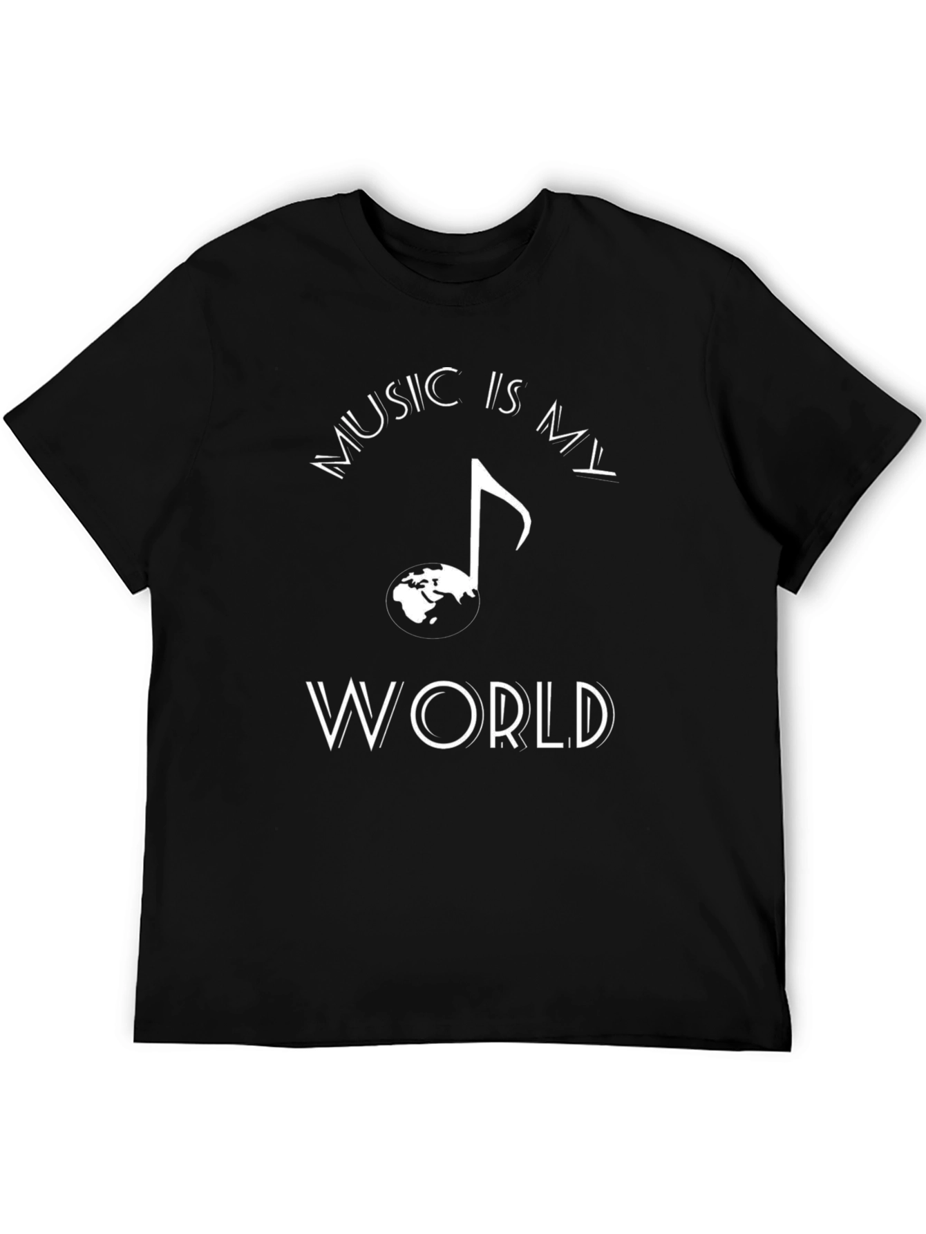 Camiseta Negra La Música Es Mi Mundo