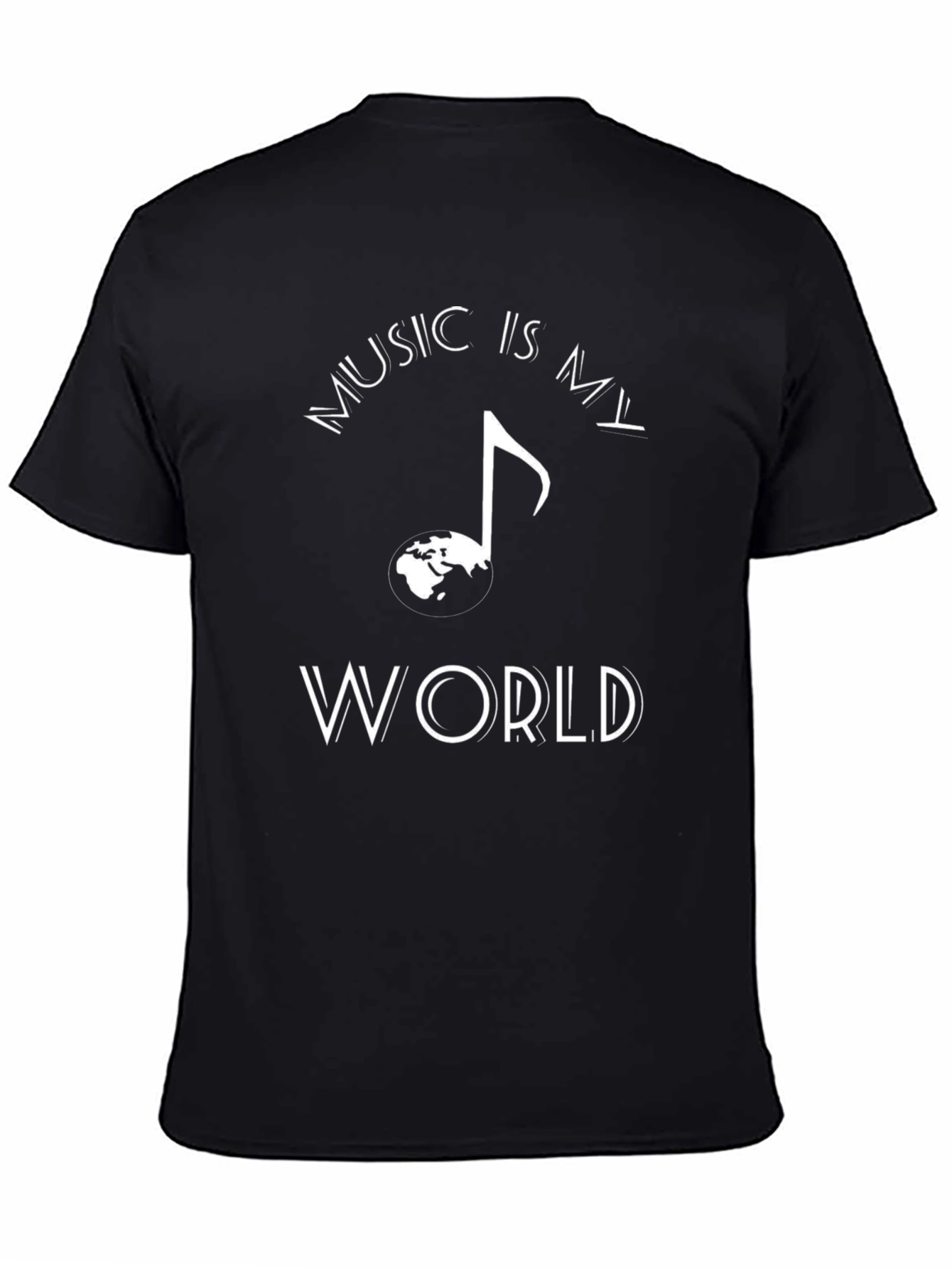 Camiseta Negra La Música Es Mi Mundo
