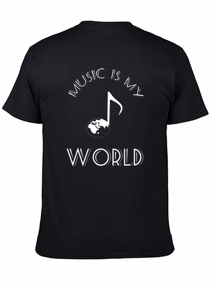 Camiseta Negra La Música Es Mi Mundo