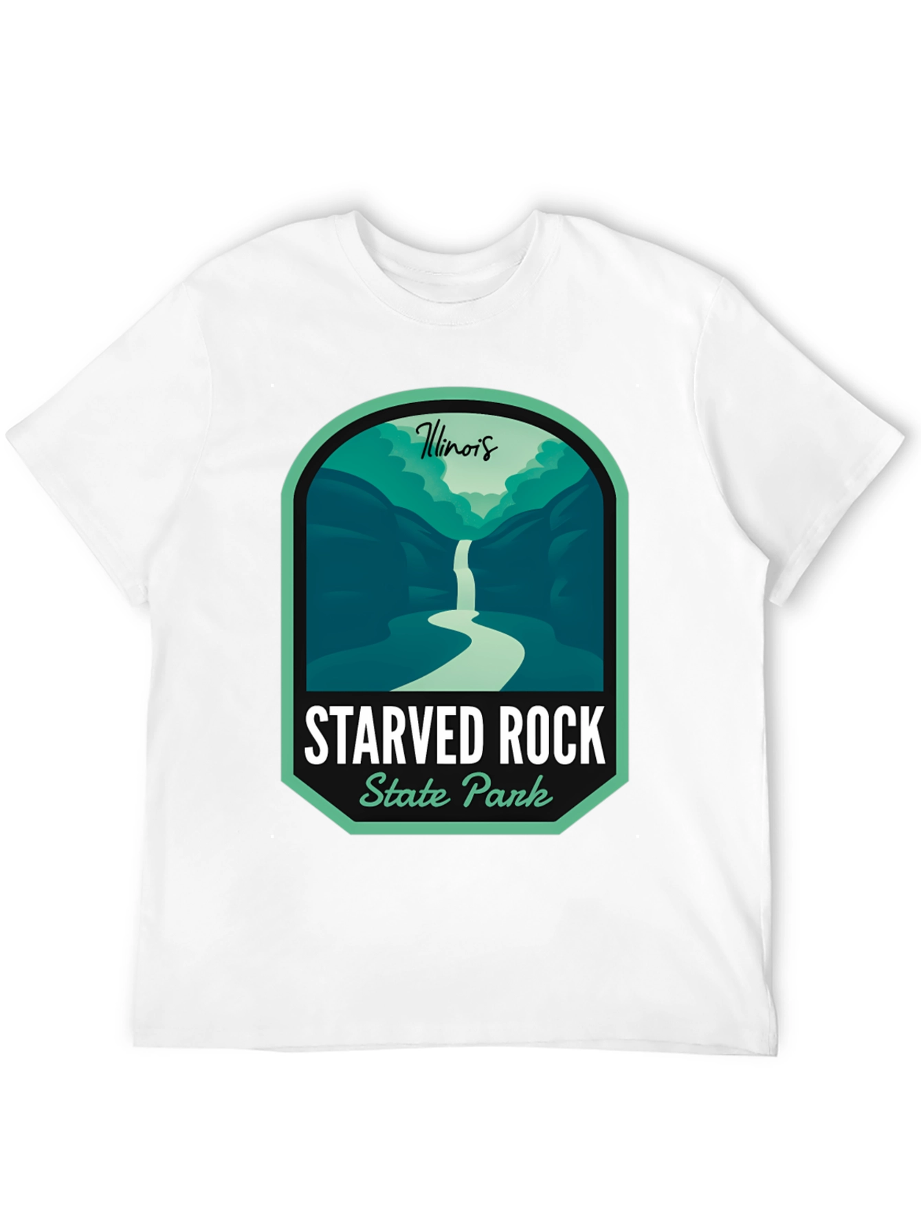 Camiseta Negra Starved Rock State Park Illinois