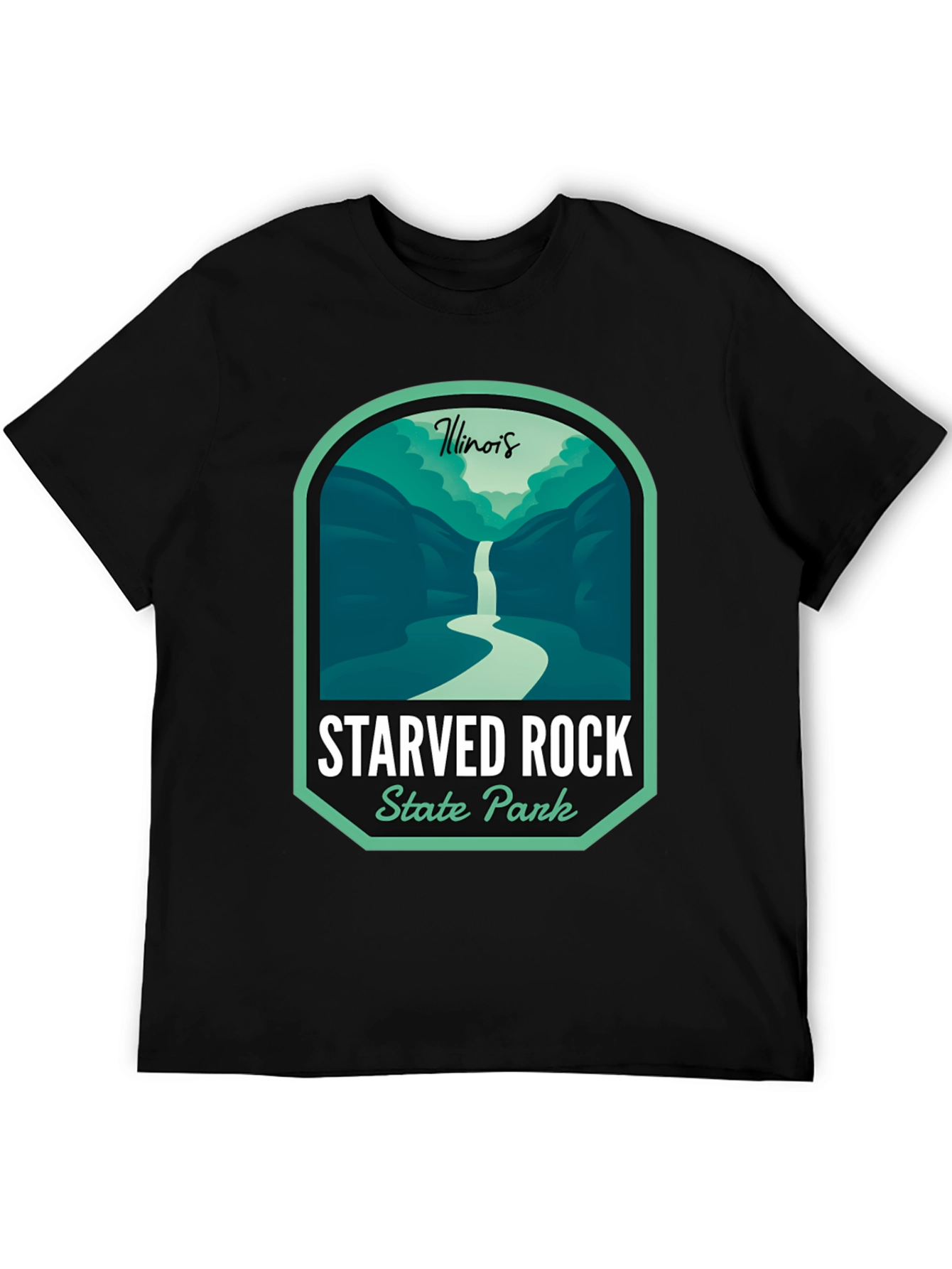 Camiseta Negra Starved Rock State Park Illinois