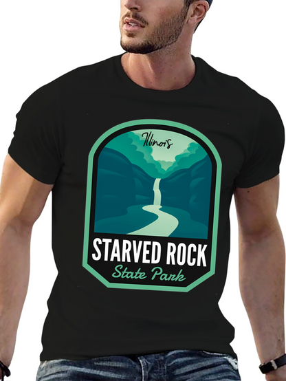 Camiseta Negra Starved Rock State Park Illinois