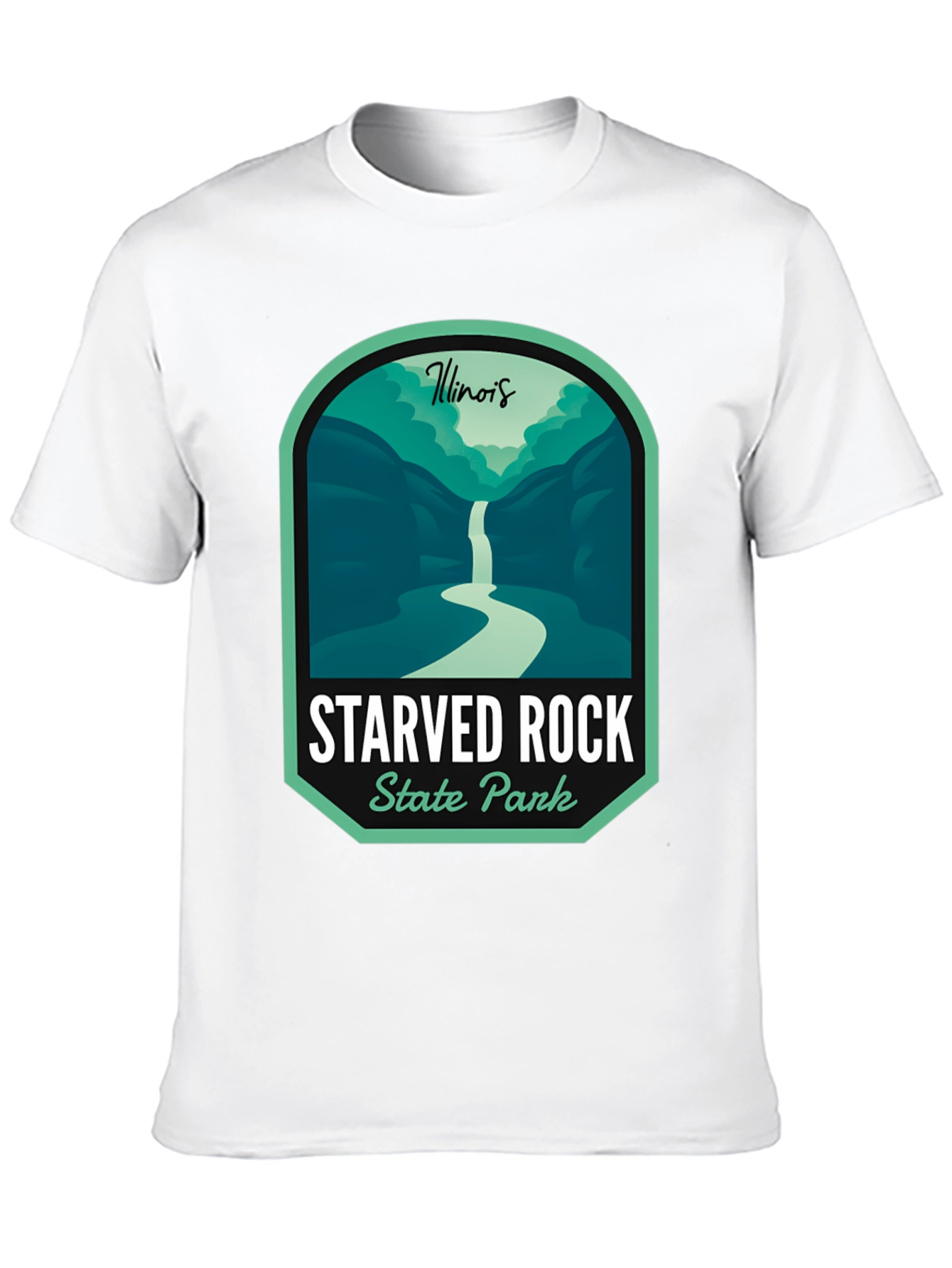 Camiseta Negra Starved Rock State Park Illinois