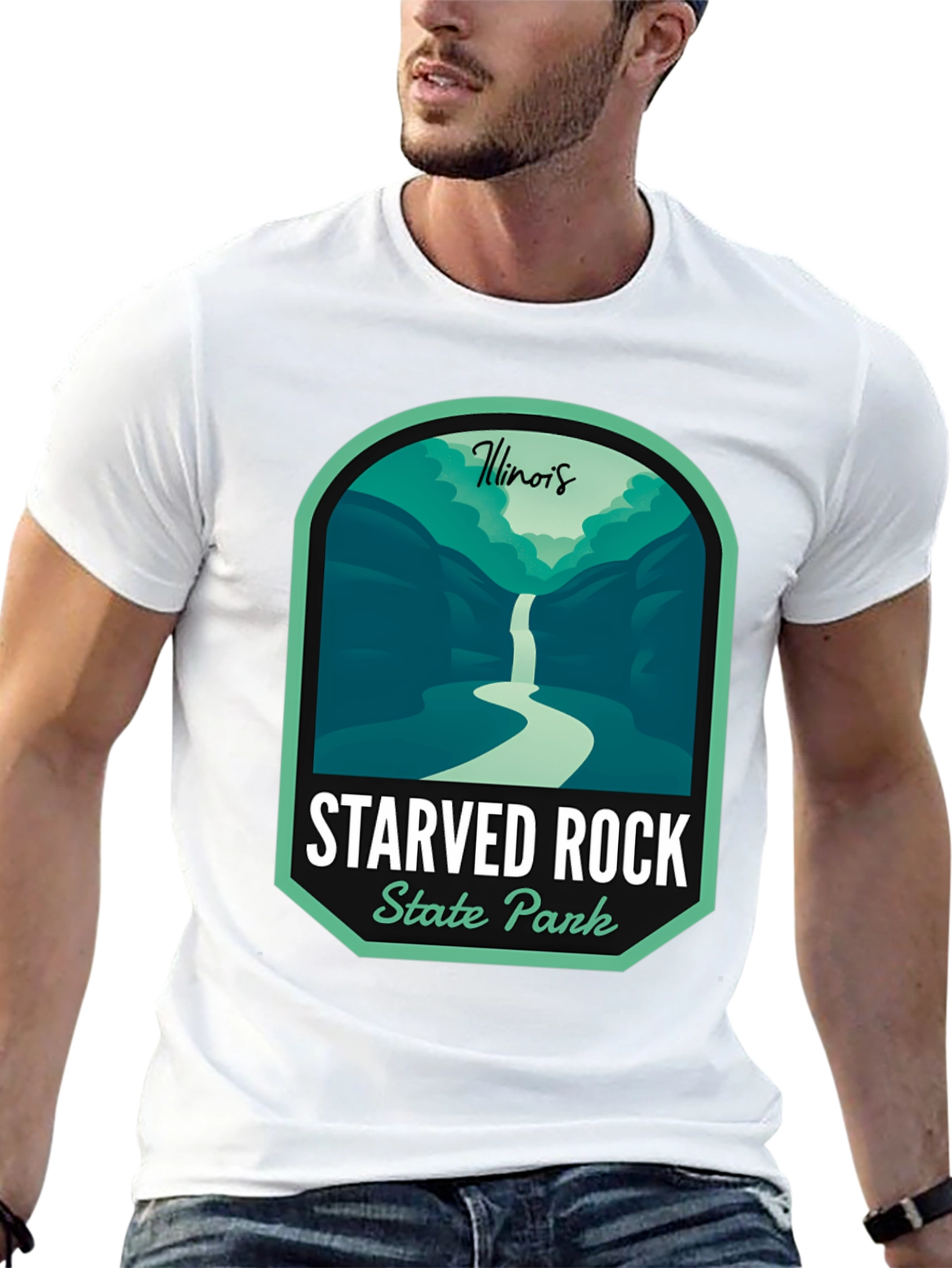 Camiseta Negra Starved Rock State Park Illinois