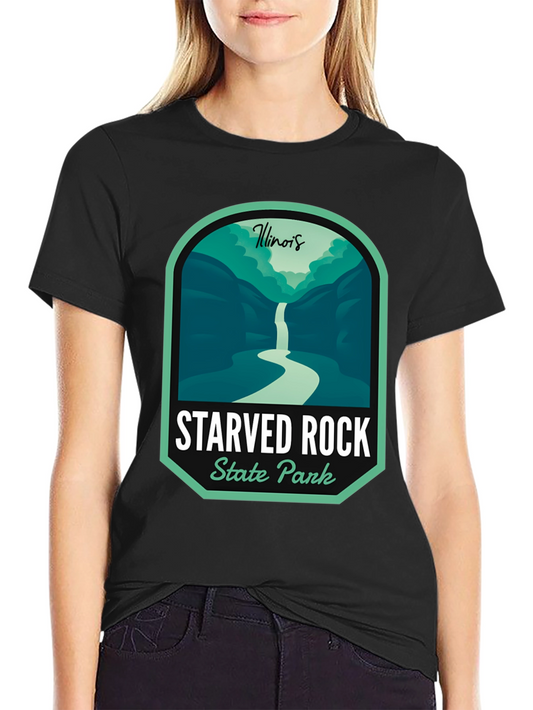 Camiseta Negra Starved Rock State Park Illinois
