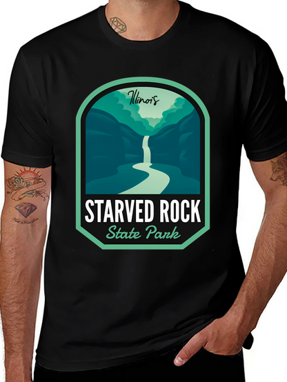 Camiseta Negra Starved Rock State Park Illinois
