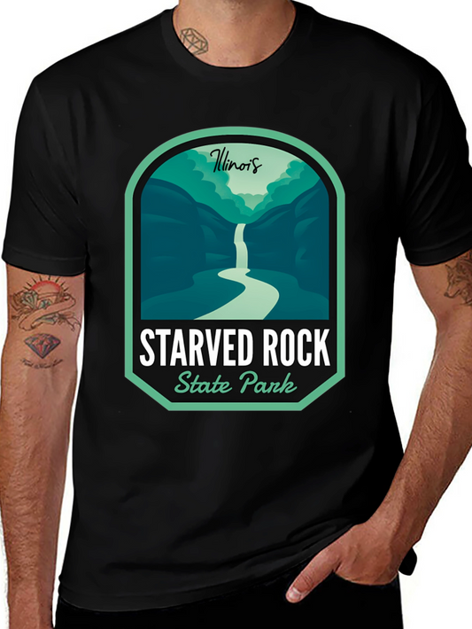 Camiseta Negra Starved Rock State Park Illinois
