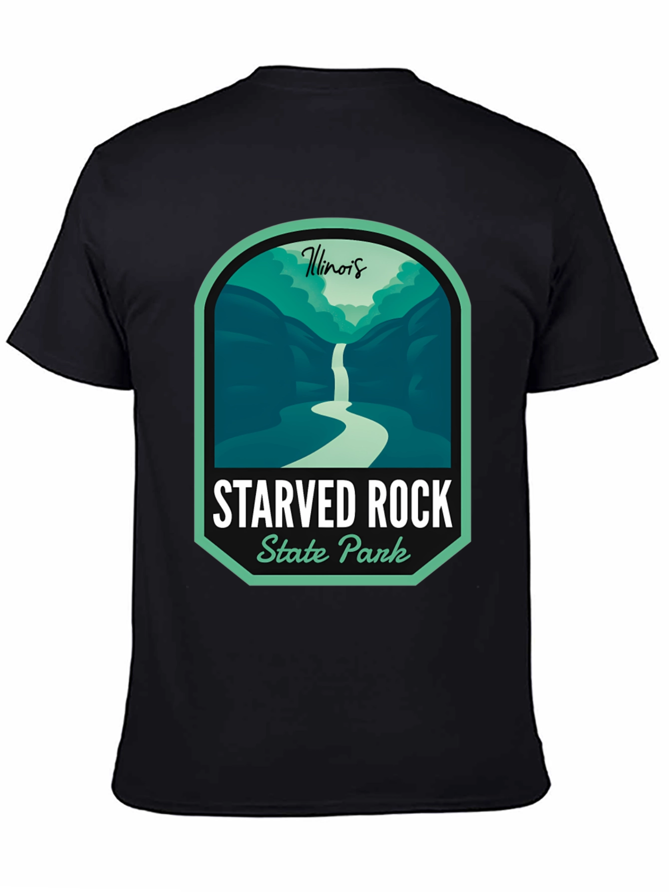 Camiseta Negra Starved Rock State Park Illinois
