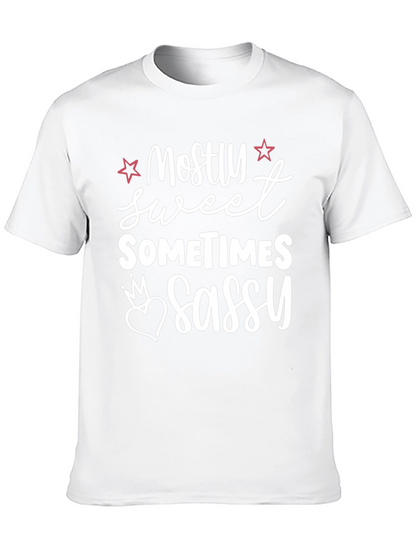 Camiseta Negra Mostly Sweet Sometimes Sassy
