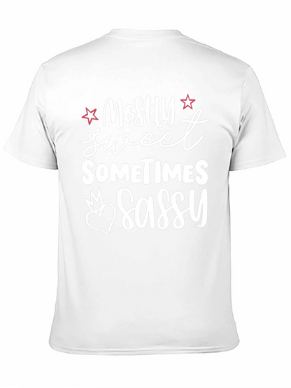 Camiseta Negra Mostly Sweet Sometimes Sassy