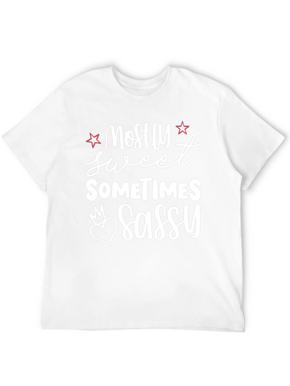 Camiseta Negra Mostly Sweet Sometimes Sassy