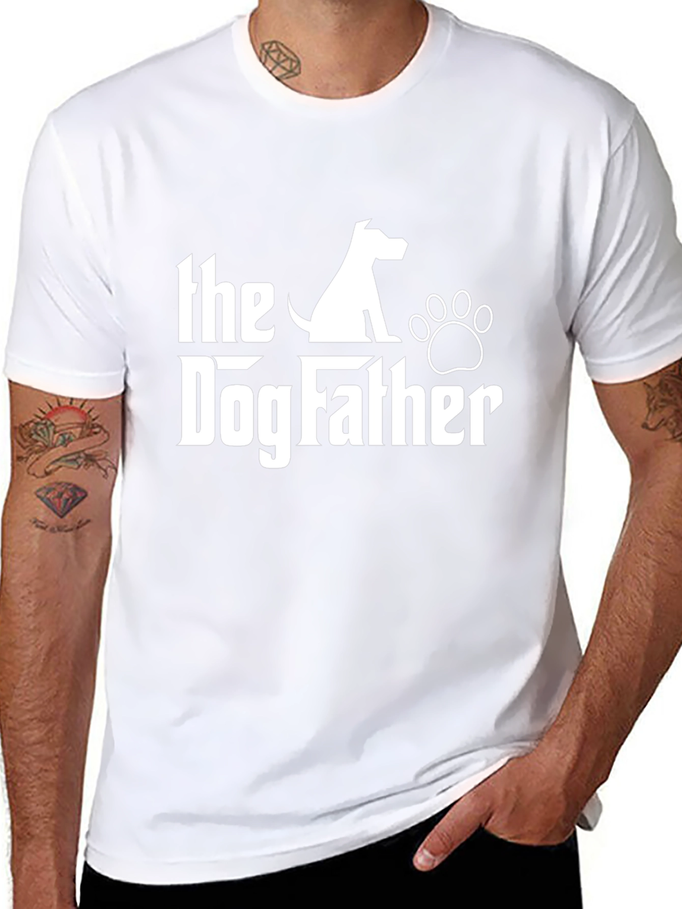 Camiseta Negra The Dog Father para Amantes de Perros