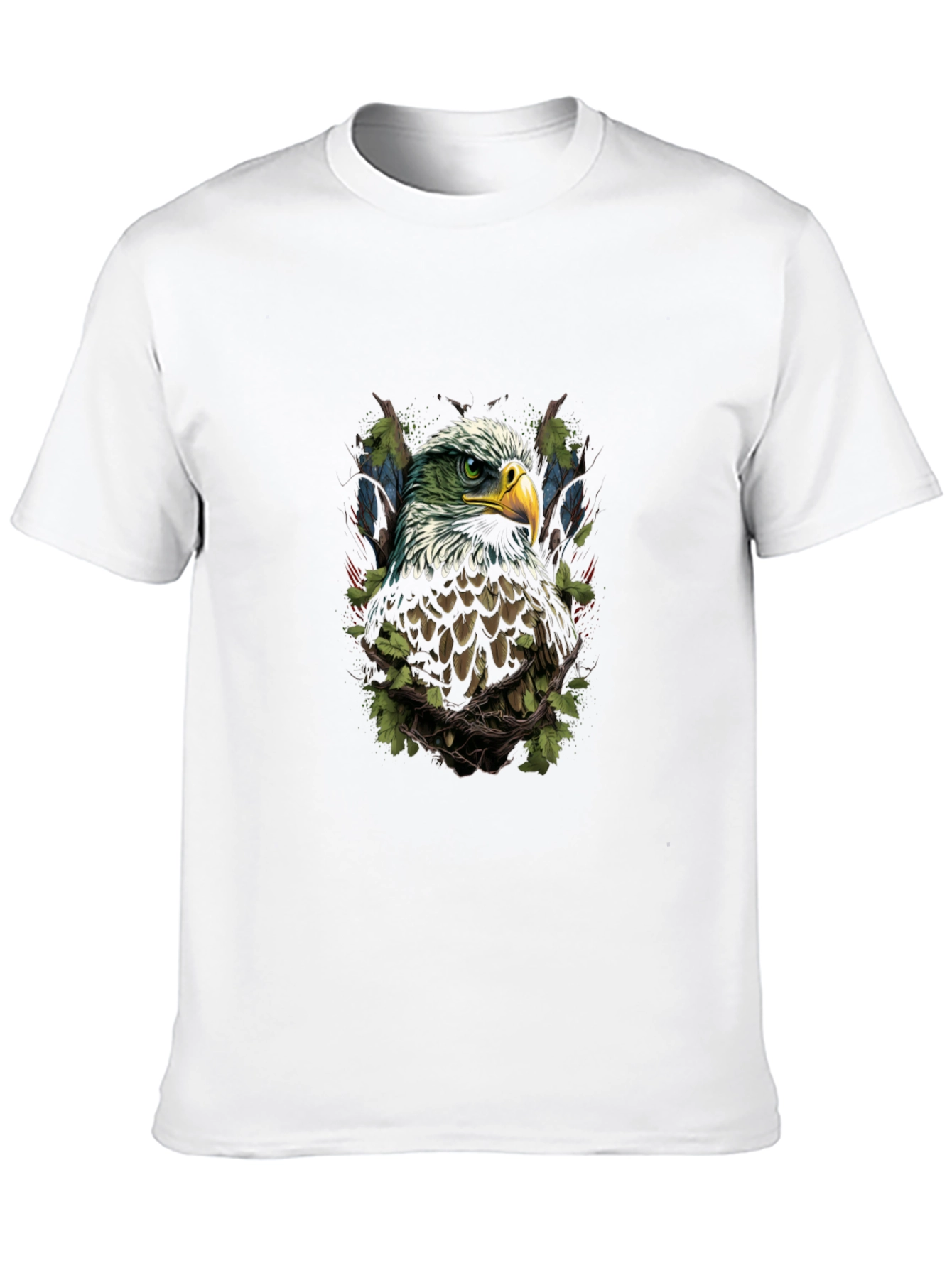 Camiseta Negra con Diseño de Águila Imponente