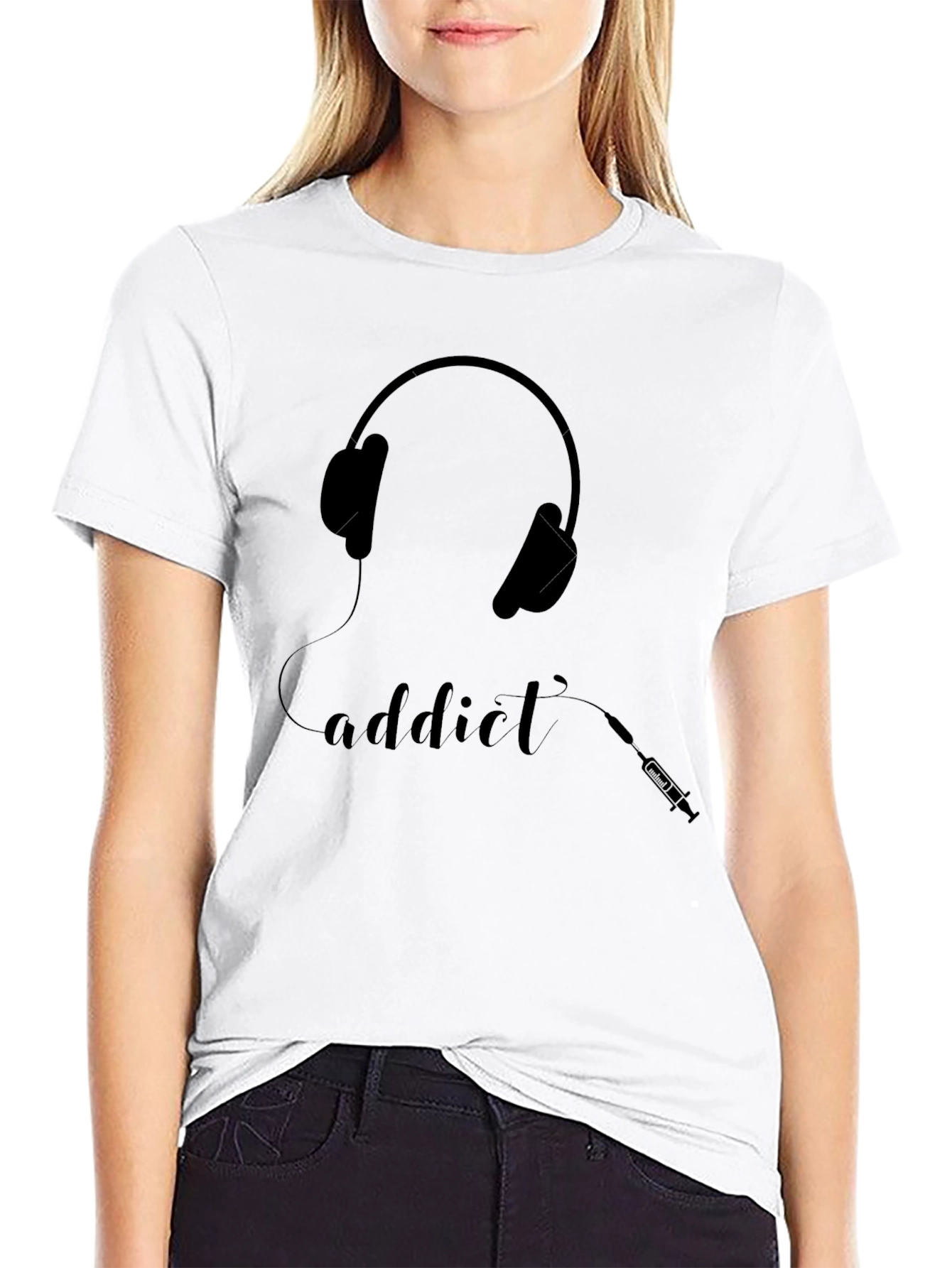 Camiseta Negra Addict a la Música