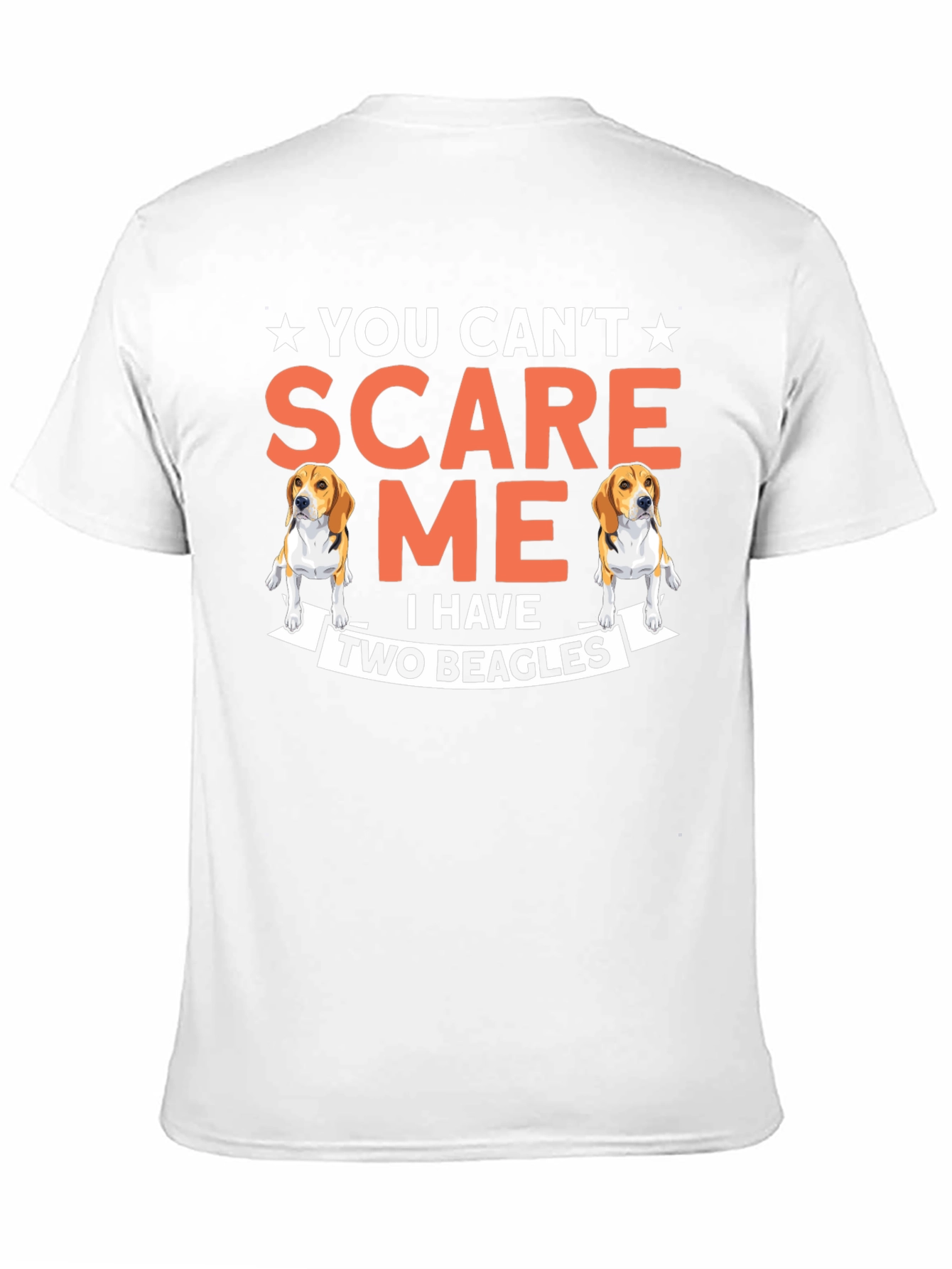 Camiseta Negra: No Me Asustan ¡Tengo Dos Beagles!