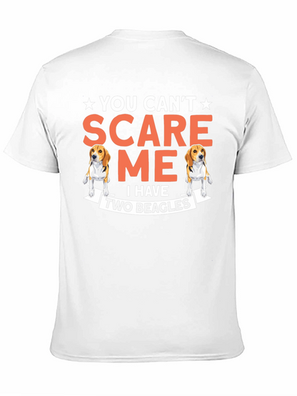 Camiseta Negra: No Me Asustan ¡Tengo Dos Beagles!