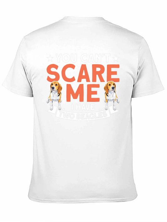Camiseta Negra: No Me Asustan ¡Tengo Dos Beagles!