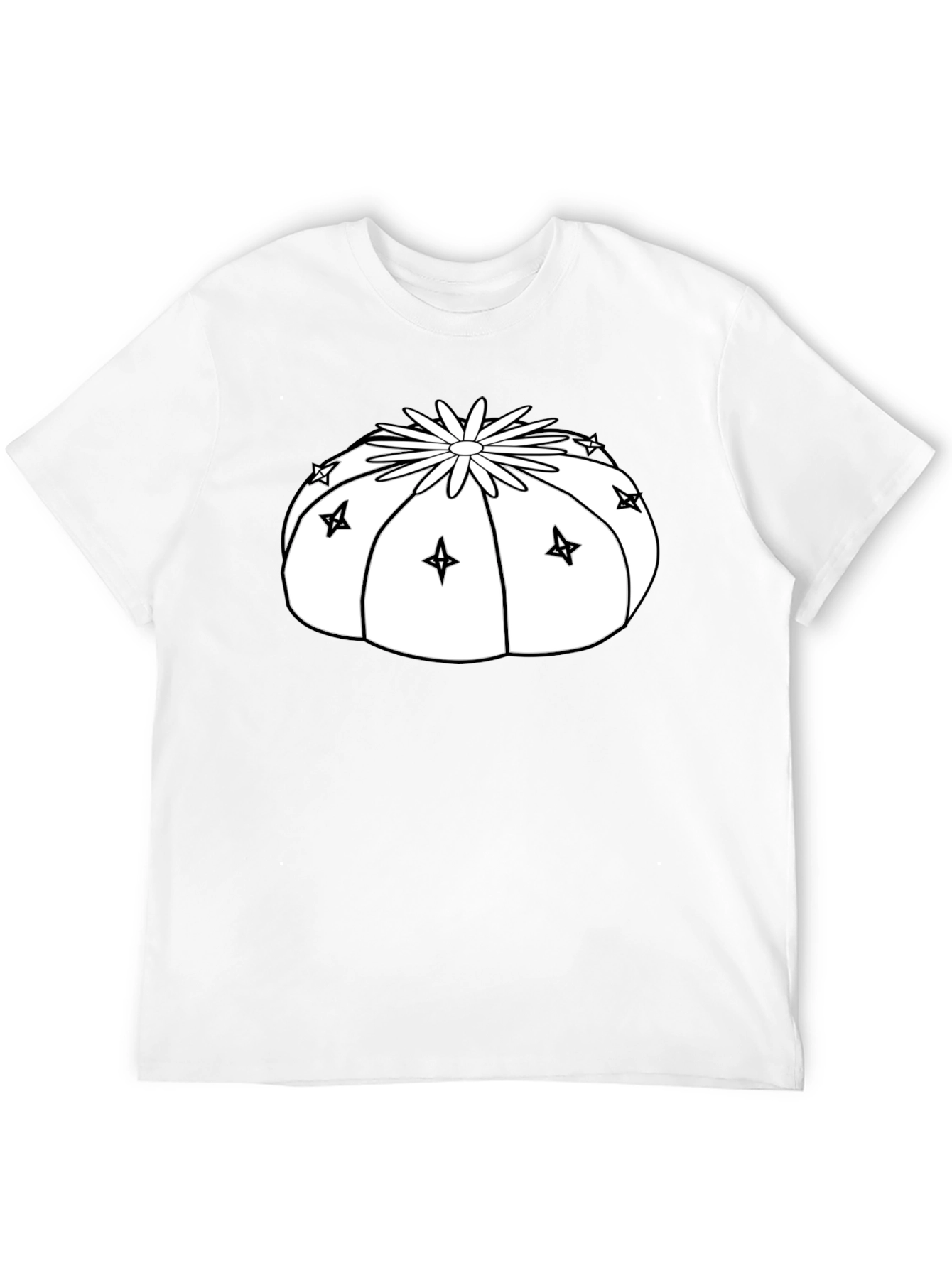 Camiseta Negra con Diseño de Cactus Estrella