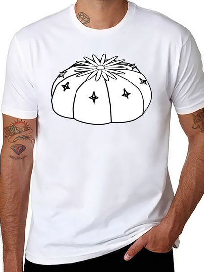 Camiseta Negra con Diseño de Cactus Estrella