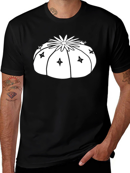 Camiseta Negra con Diseño de Cactus Estrella