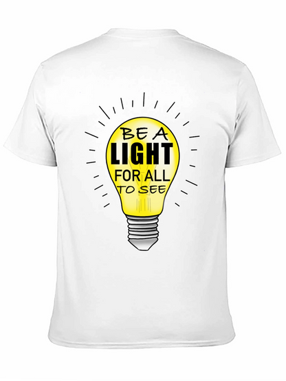 Camiseta Negra con Diseño de Bombilla Iluminadora