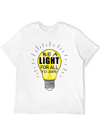 Camiseta Negra con Diseño de Bombilla Iluminadora