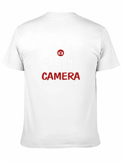Camiseta Negra con Diseño de Cámara para Fotógrafos