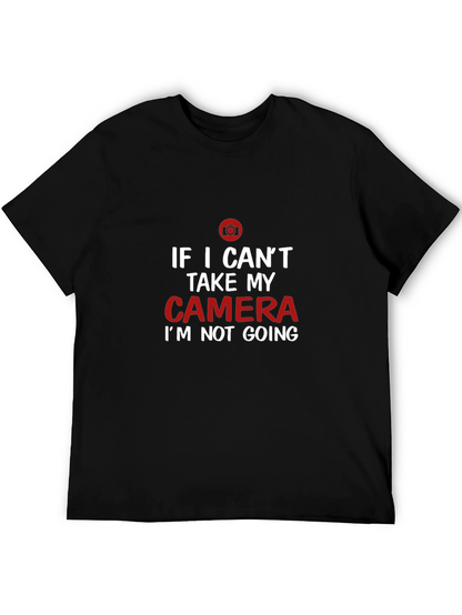 Camiseta Negra con Diseño de Cámara para Fotógrafos
