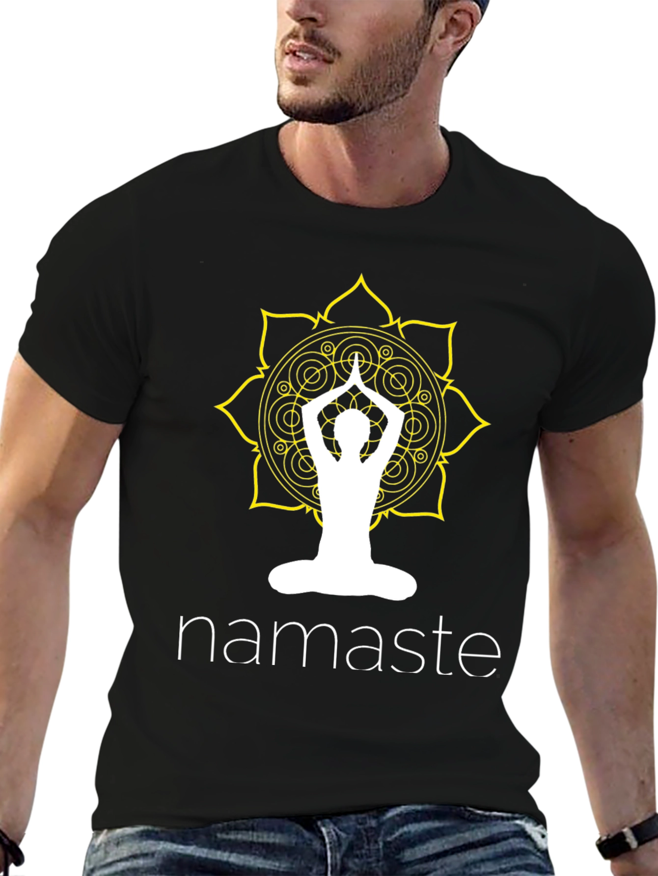 Camiseta Namaste - Diseño Yoga con Mandala